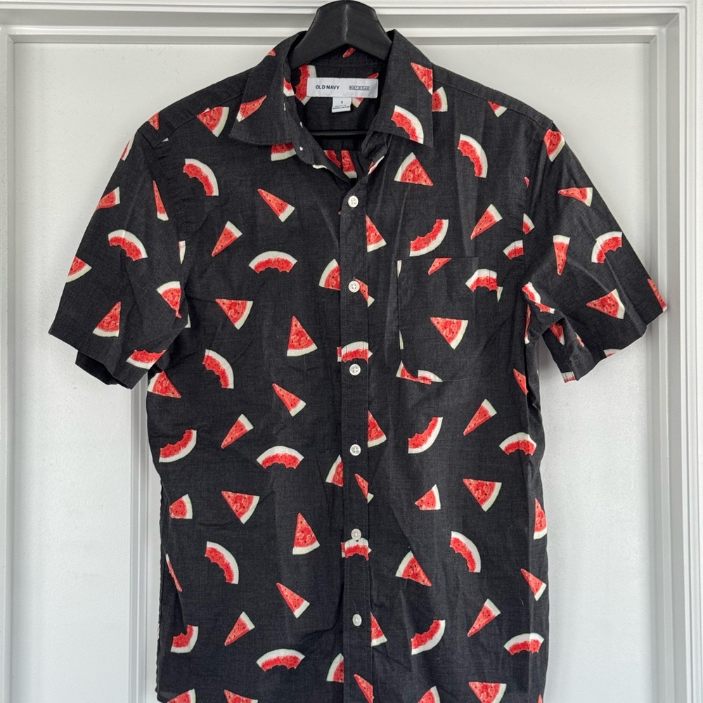 Old Navy Black Shirt with Watermelon Print